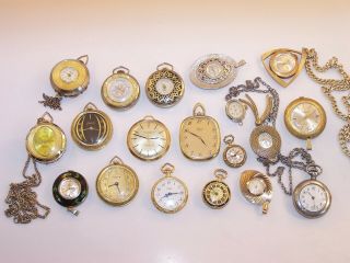Vintage Pendant/pocket Watches Swiss Villeruse Kienzle Lucerne Larcar Geneve,