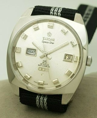 Vintage Titoni Space Star 009 Rotomatic 25J Cal ETA 2778 Swiss Men ' s Wrist Watch 6