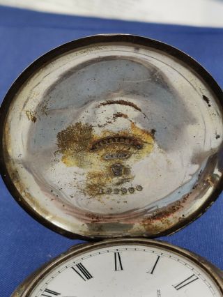 Vintage 1887 Elgin 6S 11J Pocket Watch In Coin Silver Parts/Repair 7
