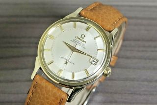 1960s Vintage Omega Constellation Pie Pan 14k Gold & Steel,  Automatic Mens Watch