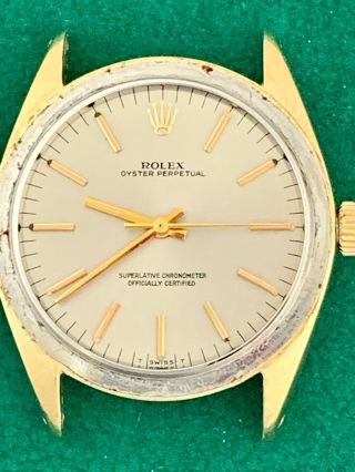 ROLEX OYSTER PERPETUAL MODEL 1024 YELLOW GOLD OVER STAINLESS STEEL - NO RES 2