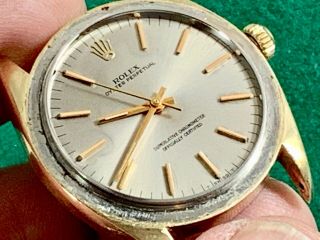 ROLEX OYSTER PERPETUAL MODEL 1024 YELLOW GOLD OVER STAINLESS STEEL - NO RES 3