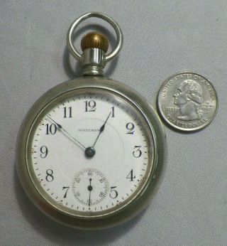 Old Vtg American Waltham Watch Co.  Pocket Watch Star W.  C.  Co.  17 Jewel