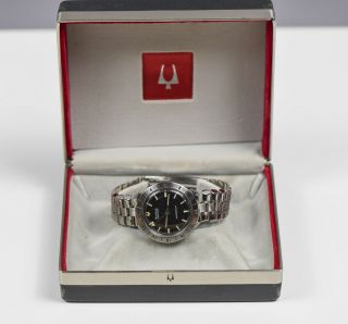 Vintage BULOVA ACCUTRON Astronaut Stainless M3 Watch w/ Orig Bullet Band & Box 7