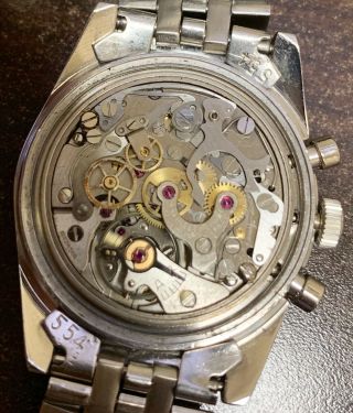 Vintage Tissot Seastar Chronograph Stainless Steel Lemania 1277 36mm Watch 6