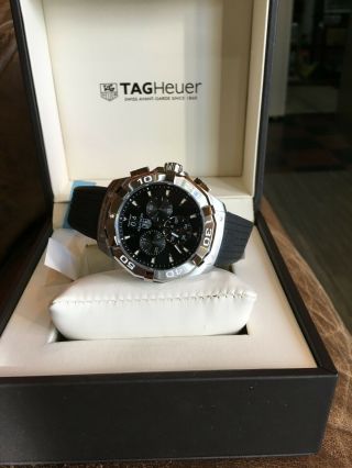 Tag Heuer Aquaracer Chrono 43mm Poly - Rubber (cay1110 Ft6041) Gorgeous