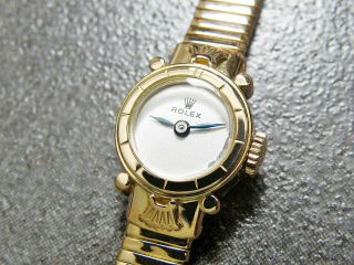 Vintage Rolex 18K Pink Gold/ Hand - Winding / Women ' s Watch 2