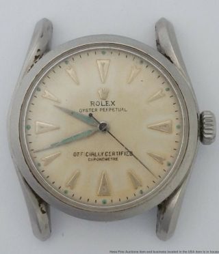 Scarce Rolex Bombe Bombay Lugs Stainless Steel Bubbleback 6090 To Restore