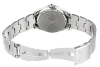 Seiko Men ' s SNE039 Solar Silver - Tone Stainless Steel Black Dial Day Date Watch 2