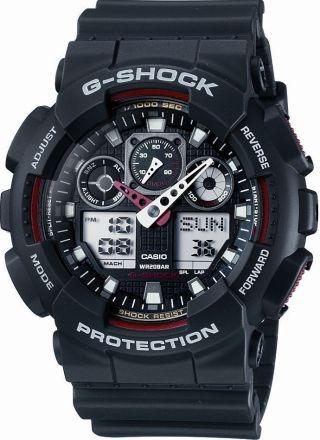 Casio G - Shock Ga - 100 - 1a4 Black Ana - Digi Mens Watch 200m Diver Ga - 100