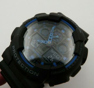 Casio G - Shock Men ' s Black/Blue Digital/Analog Watch - Model GA - 100 2
