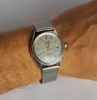 Vintage 1980 - 90 CITIZEN Seven Men ' s Quartz Watch w Day AY - 3172 2