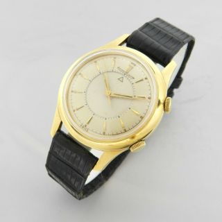 Jaeger Lecoultre Memovox 18kt Yellow Gold Hand Winding Vintage Watch