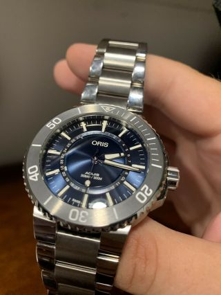 Oris Aquis Source Of Life Limited Edition Blue Dial Radial Date Swiss Diver