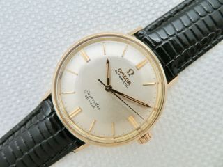 14k Solid Gold 1966 Omega Seamaster Deville Automatic Wristwatch Kl 6610 Cal.  550