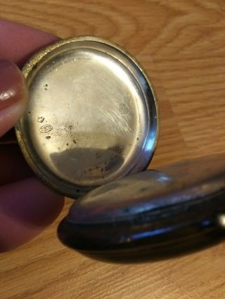 Art Noveau Glashutte.  800 Silver German Pocket Watch,  For Restoration or Parts 5