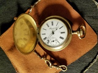 Antique Vtg York Standard Watch Co Double Hunter Case Pocket Watch 4818935