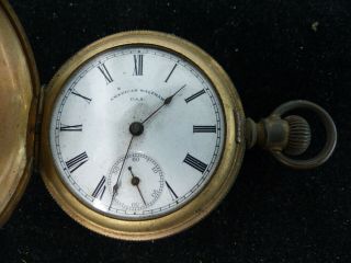 Antique Waltham Gold Filled Pocket Watch No Crystal