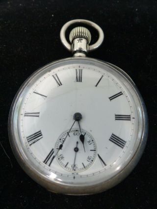 Antique J.  W.  Benson Sterling Silver Pocket Watch