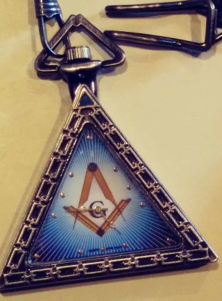 Hiram Masonic Triangle Pocket Watch