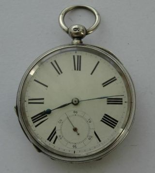 Antique American Lancaster Watch Co.  Usa,  Sterling Silver Pocket Watch C1885