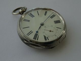 ANTIQUE AMERICAN LANCASTER WATCH CO.  USA,  STERLING SILVER POCKET WATCH c1885 2