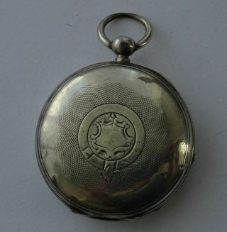 ANTIQUE AMERICAN LANCASTER WATCH CO.  USA,  STERLING SILVER POCKET WATCH c1885 4