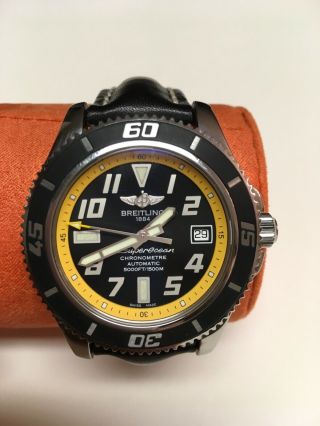 Breitling Superocean A17364 Abyss 42 Black/ Yellow Dial.
