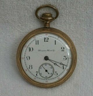 1902 Hampden Watch Co 18s 17 Jewels Pocket Watch W/b&b Royal Case