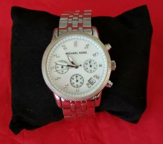 Michael Kors Ritz Silver - Tone Mk5020 Wrist Watch For Women