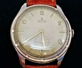 Vintage Rolex Precision - Gts - 35mm - Mechanical - 4517 Watch With Lizaed Band