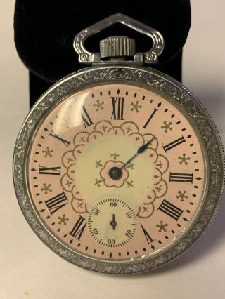 Iwc International Watch Company Schaffhausen Pocket Watch Silver Color Case