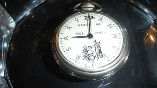 Vintage ✔n.  A.  W.  C.  C.  1968✔25th Anniversary Philadelphia Chapter 1 Pocket Watch