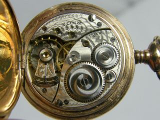 Elgin Pocket Watch 0 Size Grade 354 - 15 Jewels c.  1912 Gold Filled Fancy Case 5