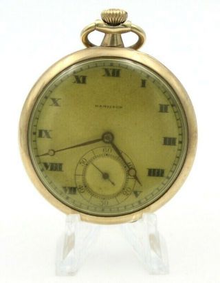 Vintage Hamilton Model 1 12s 17 Jewel Pocket Watch Circa 1921 6559 - 9