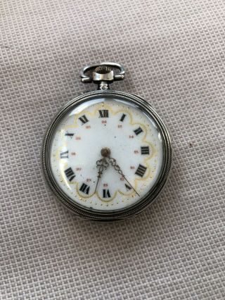 Antique Solid Silver And Gold Pocket Watch (2)