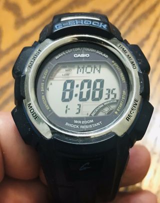 Mens Casio G - Shock Watch Gw 300 Tough Solar Wave - Ceptor Rare Blue 2