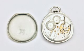Vtg 12s Waltham 217 1924 Col B.  17j Pocket Watch 14k Gf Case Parts Repair W24