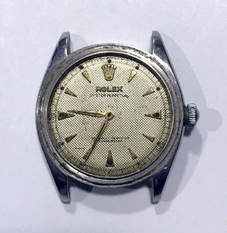 Vintage 1954 Rolex Oyster Perpetual Ref.  6284 Waffle Dial Watch