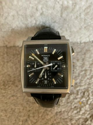 Tag Heuer Monaco Chronograph Black Dial Stainless 37mm Automatic