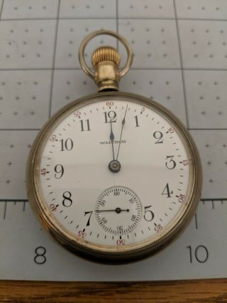 Waltham Model 1883,  Grade 825.  18s Pocket Watch Runs.  18 Size