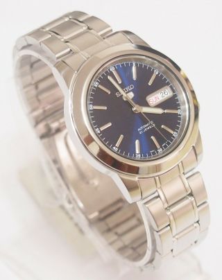 SEIKO 5 SNKE51 Stainless Steel Band Automatic Men ' s Blue Watch SNKE51K1,  Gift 3