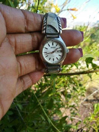 Vintage Seiko Automatic 17 Jewels Japanese Day Date Ladys Watch