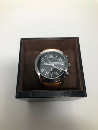 Michael Kors Watch Mk8359 - Brown Leather Mercer Chronograph Men Watch