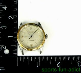 Vtg 1969 Rolex Oyster Perpetual Chronometer 14k Gold& Steel Automatic Watch Case