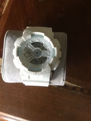 Casio G - Shock Ga110mw - 7a Ana - Digi Mens All White Watch Nwt