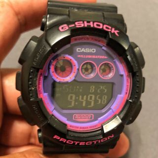 Casio G - Shock Big Case Black & Purple Unisex Watch Gd120n - 1b4cr