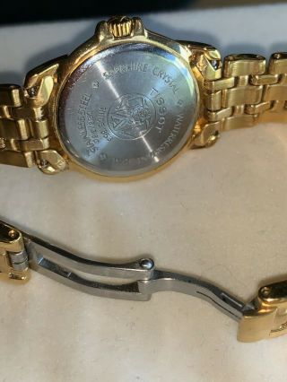 Ladies Tissot Gold Stainless Diamond Marker Quartz Watch w/Mother of Pearl Face 4