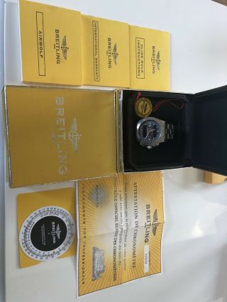 Breitling Airwolf gents watch,  box and papers. 9