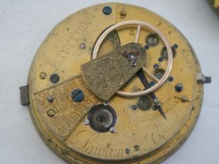 Lawton & Co Liverpool lever fusee movement 47mm wide dial sn Ca 1840? 4